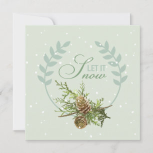 Vintage Christmas cards pine cones Xmas