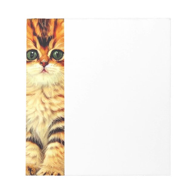 Vintage Christmas Cat Notepad (Front)