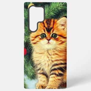Vintage Christmas Cat Samsung Galaxy Case