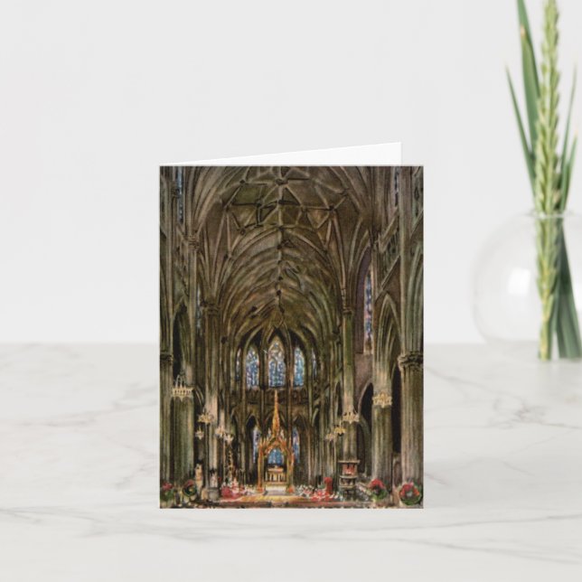 Vintage Christmas Cathedral Card (Front)