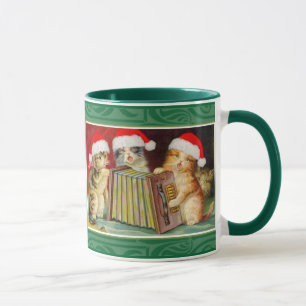 Vintage Christmas Cats Mug