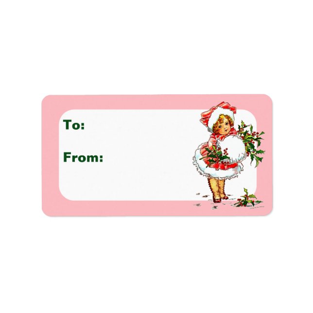 Vintage Christmas Child Label (Front)