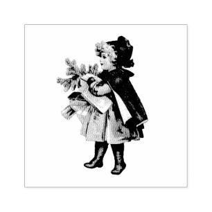 VINTAGE "CHRISTMAS CHILD" WOOD ART STAMP