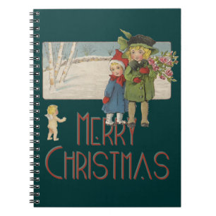 Vintage Christmas Children and Cherub Notebook
