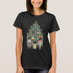 Vintage Christmas Children Around a Decorated Tree T-Shirt