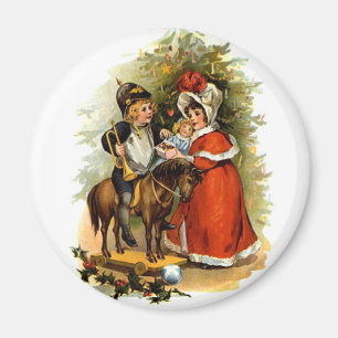 Vintage Christmas Children Magnet