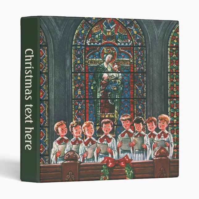 Vintage Christmas Children Singing Choir in Church Binder (Front/Spine)