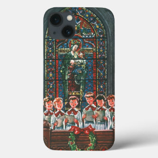 Vintage Christmas Children Singing Choir in Church iPhone 13 Case