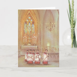 Vintage Christmas Choir Holiday Card