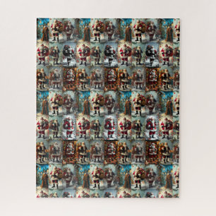 Vintage Christmas Collage Retro Holiday Jigsaw Puzzle