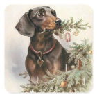 Vintage Christmas Dachshund Dog