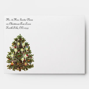 Vintage Christmas, Decorated Victorian Tree Envelope