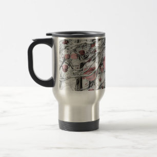 Vintage Christmas Decorations in Snowed Trees  Travel Mug