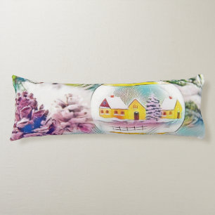 Vintage Christmas Decorations Ornaments Body Pillow