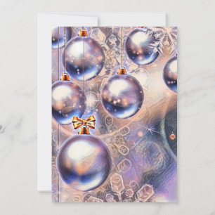 Vintage Christmas Decorations Ornaments   Invitation