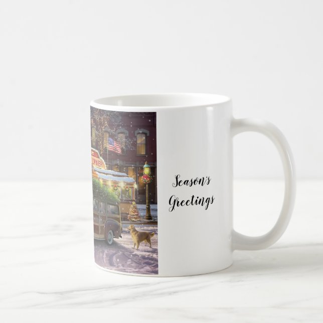 Vintage Christmas Diner Coffee Mug (Right)