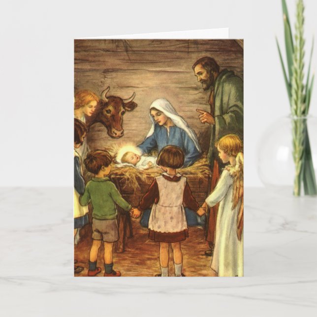 Vintage Christmas, Easy to Customize Cards (Front)