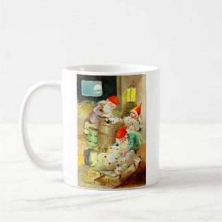 Vintage Christmas Elves Coffee Mug