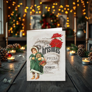 Vintage Christmas Ephemera Ad Joy to the World Holiday Card