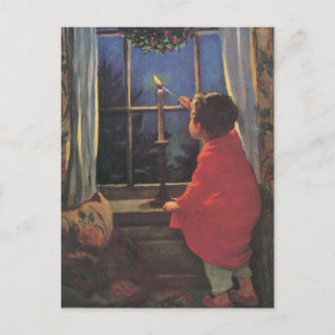 Vintage Christmas Eve by Jessie Willcox Smith Holiday Postcard