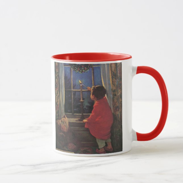 Vintage Christmas Eve by Jessie Willcox Smith Mug (Right)