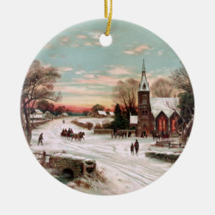 Vintage Christmas Eve Ornament