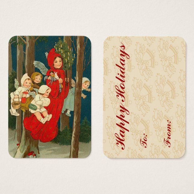Vintage Christmas Faeries Gift Tags (Front & Back)