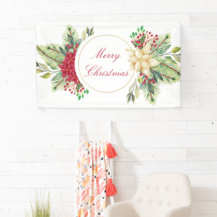 Vintage Christmas floral   Banner