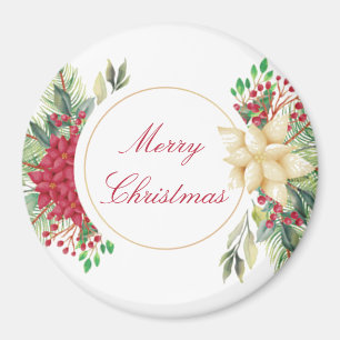 Vintage Christmas floral   Magnet