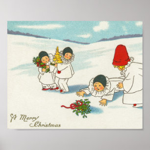Vintage Christmas funny Holiday  Poster