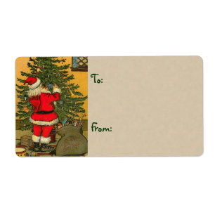 Vintage Christmas Gift Tags - Large