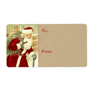 Vintage Christmas Gift Tags - Large
