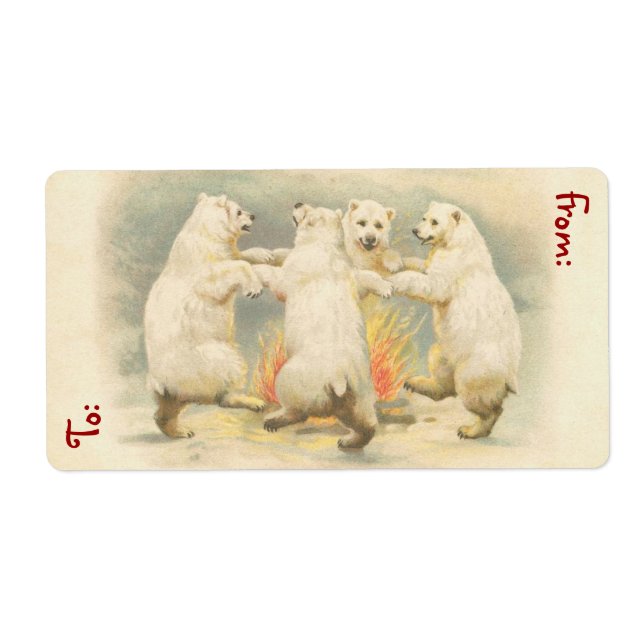 Vintage Christmas Gift Tags - Large (Front)