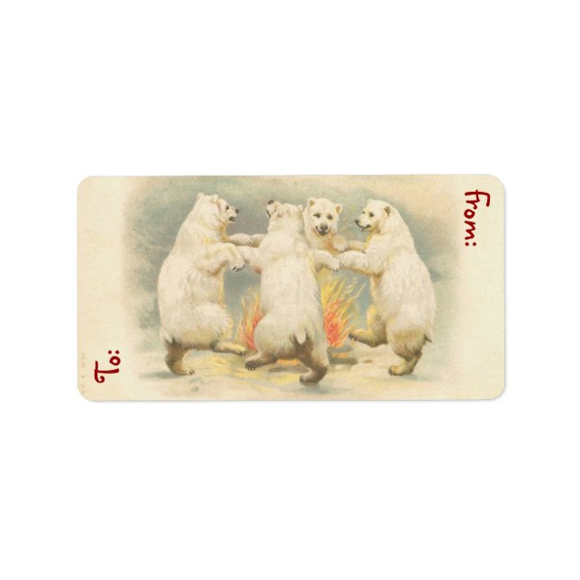 Vintage Christmas Gift Tags - Medium (Front)