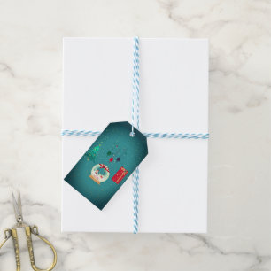 Vintage Christmas globe  Gift Tags
