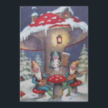 Vintage Christmas Gnomes Playing Music On Mushroom Holiday Card<br><div class="desc">Vintage Christmas Gnomes Playing Music On Mushroom Holiday Card.   You can transfer this image to any kind of card or product by scrolling down and clicking on "Transfer Product".</div>