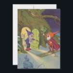 Vintage Christmas Gnomes Snow Skiing  Holiday Card<br><div class="desc">Vintage Christmas Gnomes Snow Skiing Holiday Card.   You can transfer this image to any kind of card or product by scrolling down and clicking on "Transfer Product".</div>