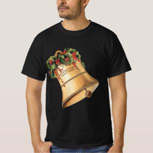 Vintage Christmas Golden Bells, Season's Greetings T-Shirt