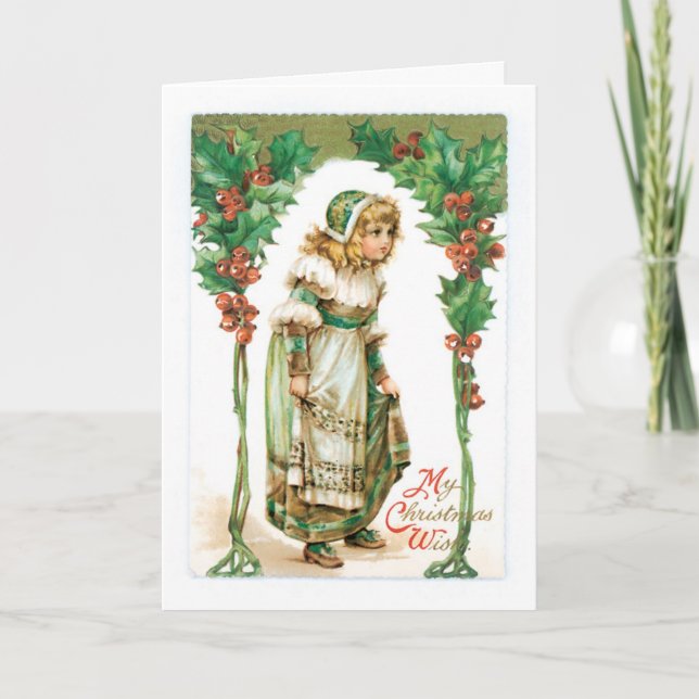 Vintage Christmas Greetings Card (Front)