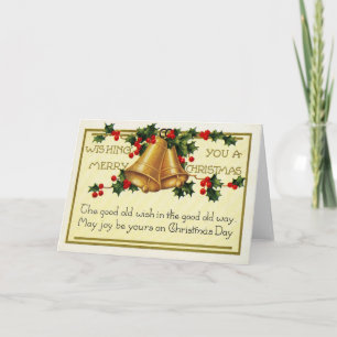 Vintage Christmas Greetings Card