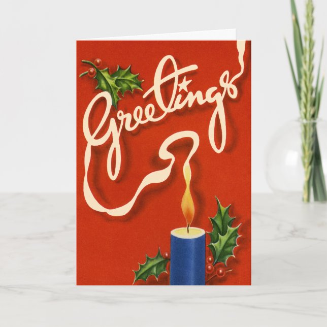 Vintage Christmas Greetings Card (Front)