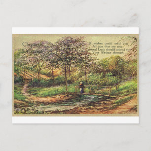 Vintage Christmas Greetings Postcard