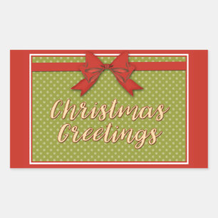 Vintage Christmas Greetings Sticker