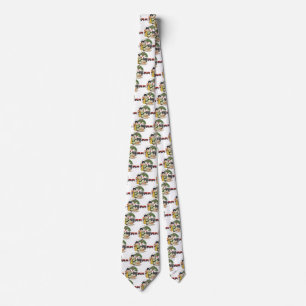 Vintage Christmas, Happy Boy Playing with Toys Tie