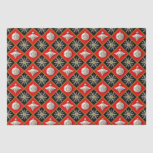 Vintage Christmas Harlequin Pattern  Tissue Paper