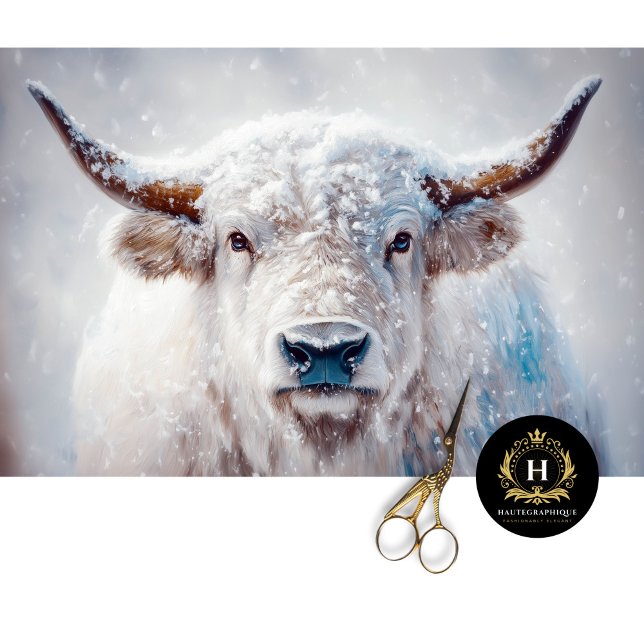 Vintage Christmas Highland Cow Buffalo Decoupage  Tissue Paper (Creator Uploaded)