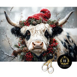 Vintage Christmas Highland Cow Decoupage  Tissue Paper<br><div class="desc">Bring a touch of rustic charm to your holiday crafting projects with this vintage Christmas Highland cow decoupage tissue paper. Featuring a festive highland cow in a nostalgic Christmas scene, this tissue paper is ideal for a variety of projects, including scrapbooking, junk journalling, DIY holiday decor, and Christmas gift wrapping....</div>