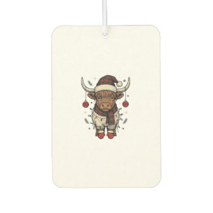 Vintage Christmas Highland Cow Holiday Shirt_1 Air Freshener