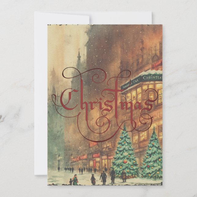 Vintage Christmas Holiday Card (Front)
