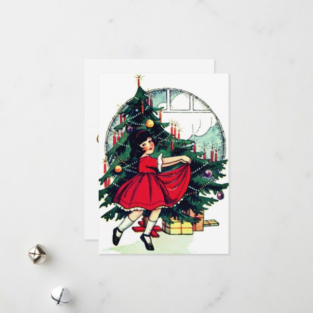 Vintage Christmas Holiday Card (Front/Back In Situ)